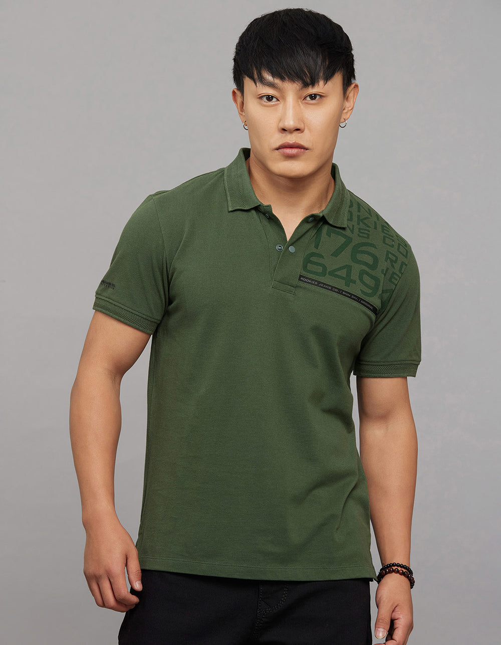 Green Half Sleeves Pique Polo Tee
