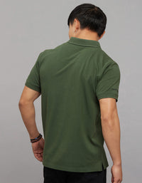 Green Half Sleeves Pique Polo Tee