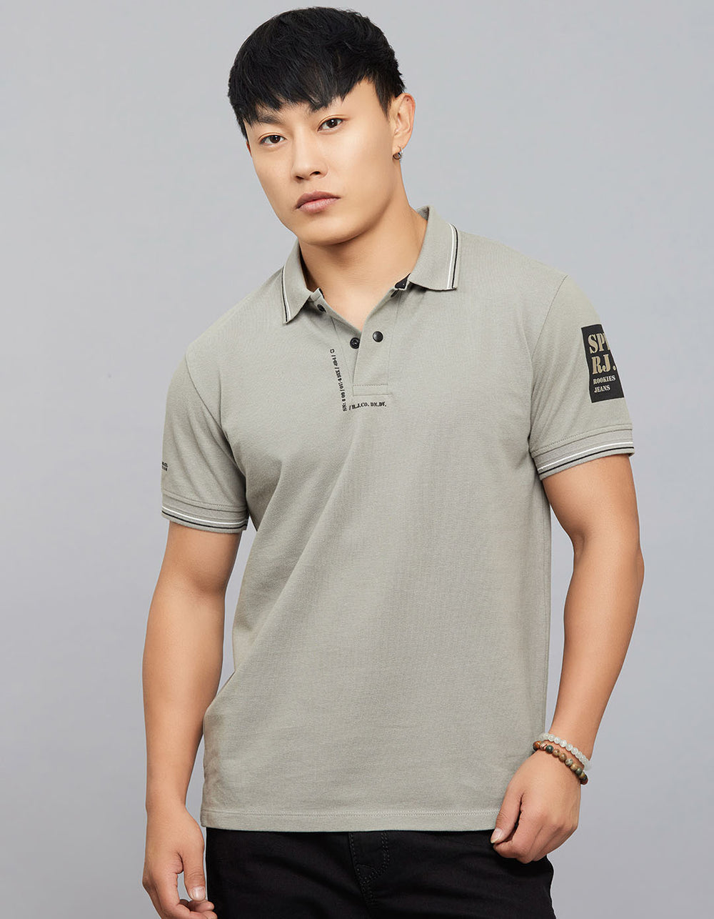 Cement Half Sleeves Pique Polo Tee