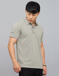 Cement Half Sleeves Pique Polo Tee