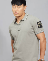 Cement Half Sleeves Pique Polo Tee