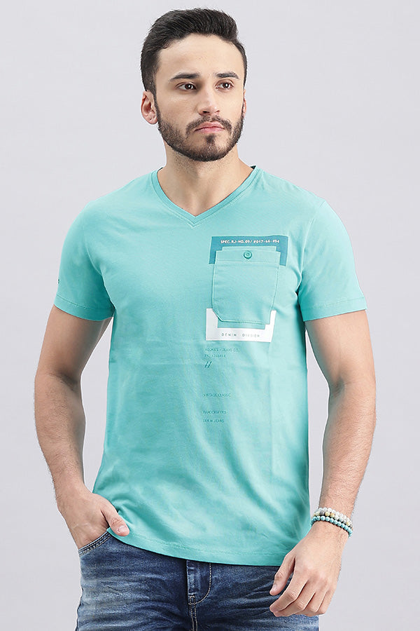 Capri Half Sleeve V Neck Tee (V Neck H/Slv Slim)