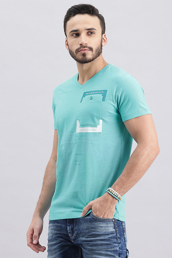 Capri Half Sleeve V Neck Tee (V Neck H/Slv Slim)