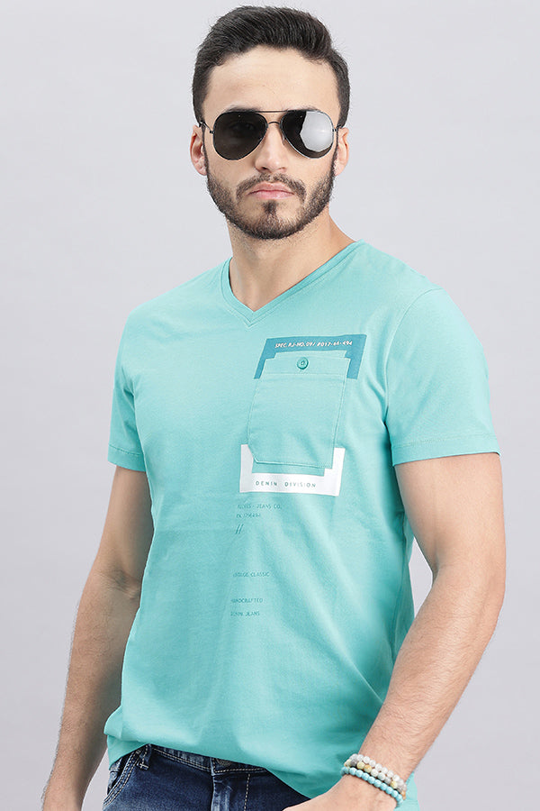 Capri Half Sleeve V Neck Tee (V Neck H/Slv Slim)