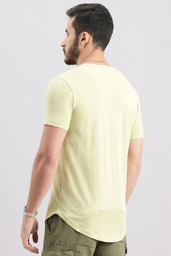 Lt Olive Half Sleeve Round Neck Tee (R Neck H/Slv Slim)