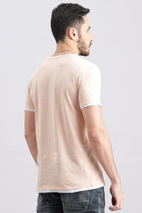 Pink Rose Half Sleeve Round Neck Tee (R Neck H/Slv Slim)