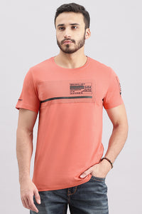 Faded Rose Half Sleeve Round Neck Tee (R Neck H/Slv Slim)