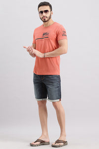 Faded Rose Half Sleeve Round Neck Tee (R Neck H/Slv Slim)