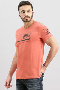 Faded Rose Half Sleeve Round Neck Tee (R Neck H/Slv Slim)