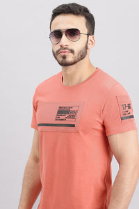 Faded Rose Half Sleeve Round Neck Tee (R Neck H/Slv Slim)