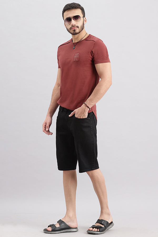 Red Pear Half Sleeve Round Neck Tee (R Neck H/Slv Slim)