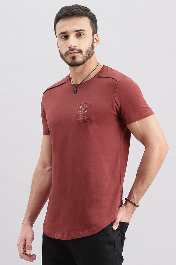 Red Pear Half Sleeve Round Neck Tee (R Neck H/Slv Slim)