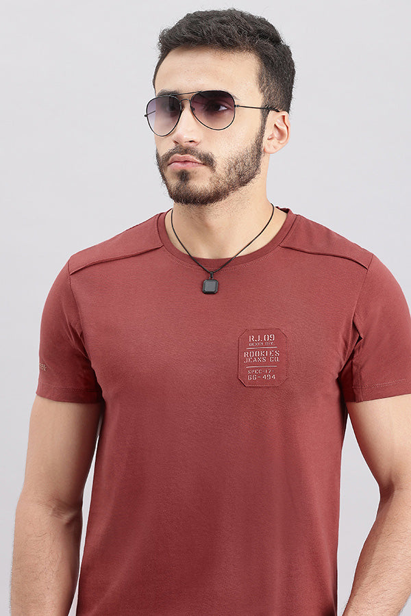 Red Pear Half Sleeve Round Neck Tee (R Neck H/Slv Slim)