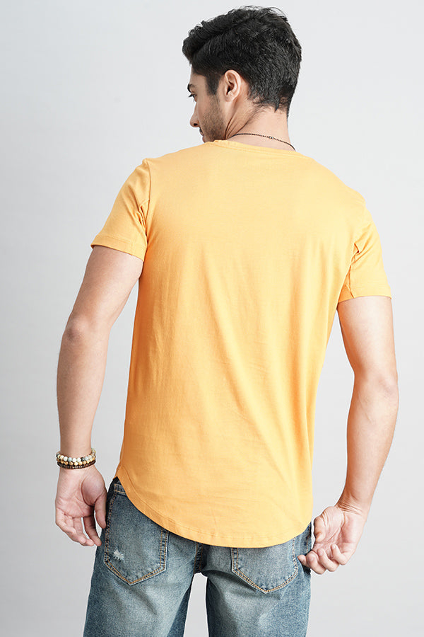 Dk Mustard Half Sleeve Round Neck Tee (R Neck H/Slv Slim)