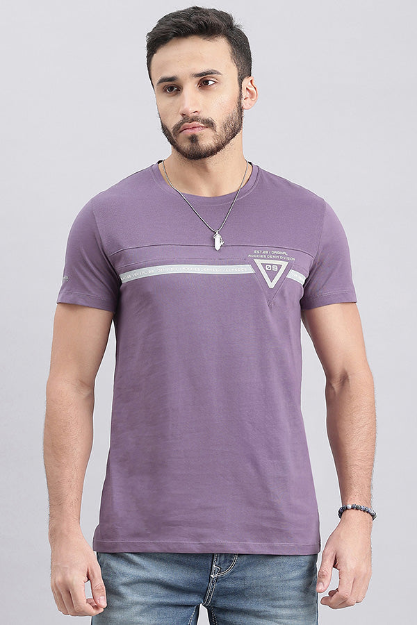 Mulled Grape Half Sleeve Round Neck Tee (R Neck H/Slv Slim)