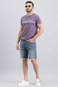 Mulled Grape Half Sleeve Round Neck Tee (R Neck H/Slv Slim)