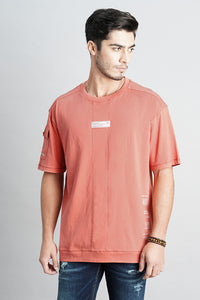 Faded Rose Half Sleeve Oversized Tee (Oversized Tee H/Slv Slim)