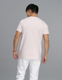 Water Pink Half Sleeves Round Neck Tee