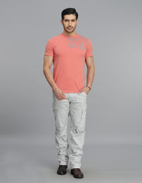 Pink Half Sleeves Round Neck Tee