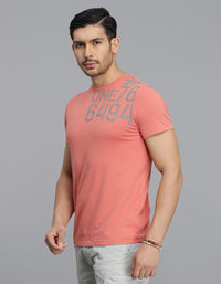 Pink Half Sleeves Round Neck Tee