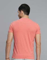 Pink Half Sleeves Round Neck Tee
