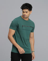 Dk Green Half Sleeves Round Neck Tee