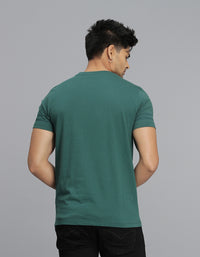 Dk Green Half Sleeves Round Neck Tee