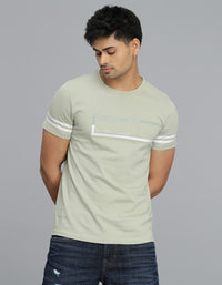 Lt Green Half Sleeves Round Neck Tee