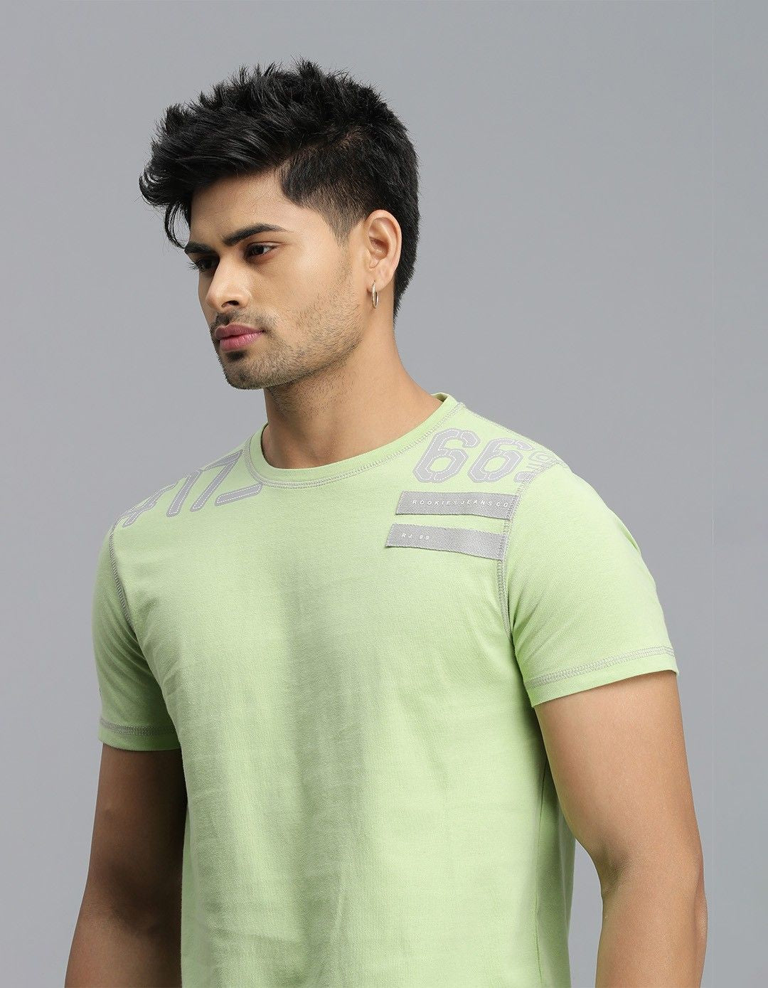 Mint Green Half Sleeves Round Neck Tee