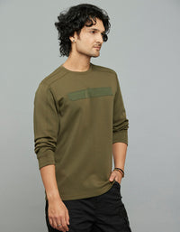 Olive Full Sleeves Round Neck Tee