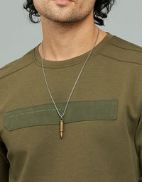 Olive Full Sleeves Round Neck Tee