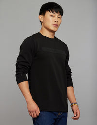 Black Full Sleeves Round Neck Tee