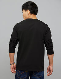 Black Full Sleeves Round Neck Tee