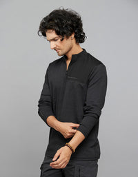Charcoal Half Sleeves Round Neck Tee
