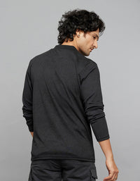 Charcoal Half Sleeves Round Neck Tee