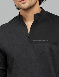 Charcoal Half Sleeves Round Neck Tee