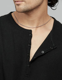 Black Full Sleeves Round Neck Tee
