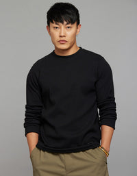 Black Round Neck Full Sleeves Sweat Shirt