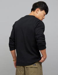 Black Round Neck Full Sleeves Sweat Shirt