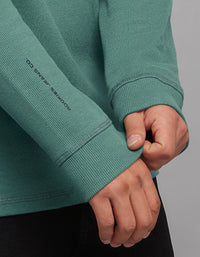 Mint Blue High Neck Full Sleeves Sweatshirt