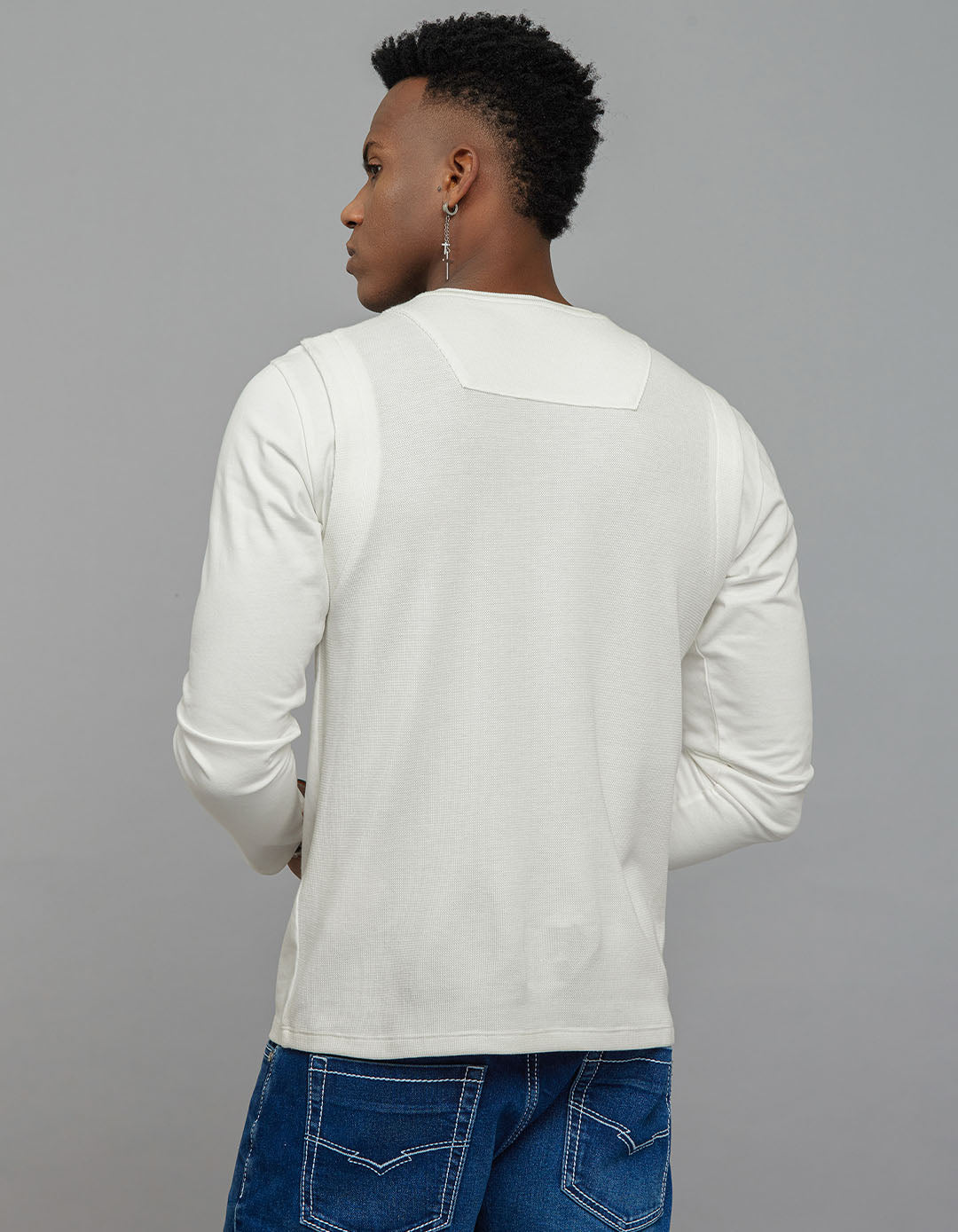White Full Sleeves Round Neck Tee – ROOKIES
