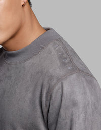 Dk Grey Full Sleeves Round Neck Tee