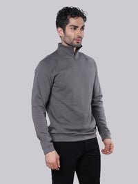 Anthra Grey High Neck Sweatshirt