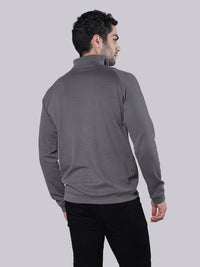 Anthra Grey High Neck Sweatshirt
