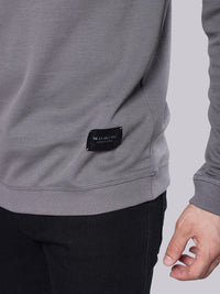Anthra Grey High Neck Sweatshirt