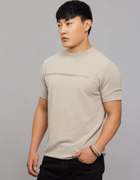 Stone Half Sleeves Round Neck Tee