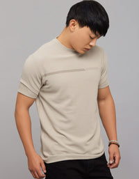 Stone Half Sleeves Round Neck Tee
