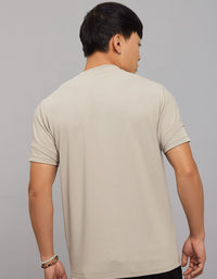Stone Half Sleeves Round Neck Tee