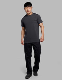 Charcoal Half Sleeves Round Neck Tee