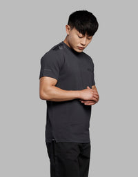 Charcoal Half Sleeves Round Neck Tee